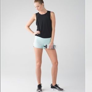 Seamist and Grey Lululemon Speed Shorts Size 6